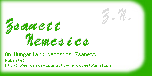 zsanett nemcsics business card